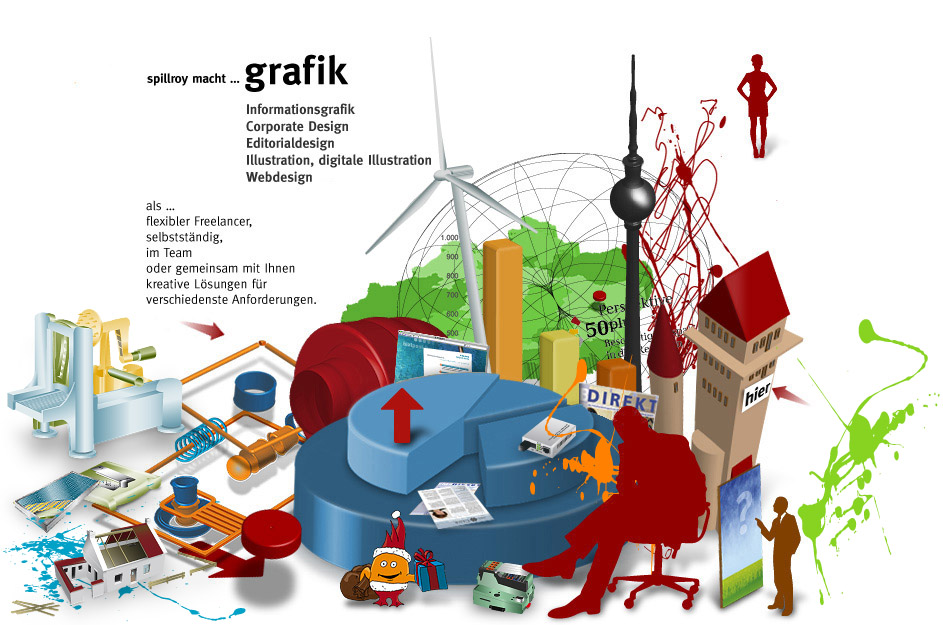 spillroy macht grafik - Informationsgrafik, Corporate Design, Illustration, dgitale Illustration, Webdesign. Freelancer, selbststndig oder im Team.